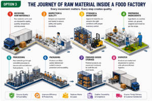 The Journey of Raw Material Inside a Food Factory