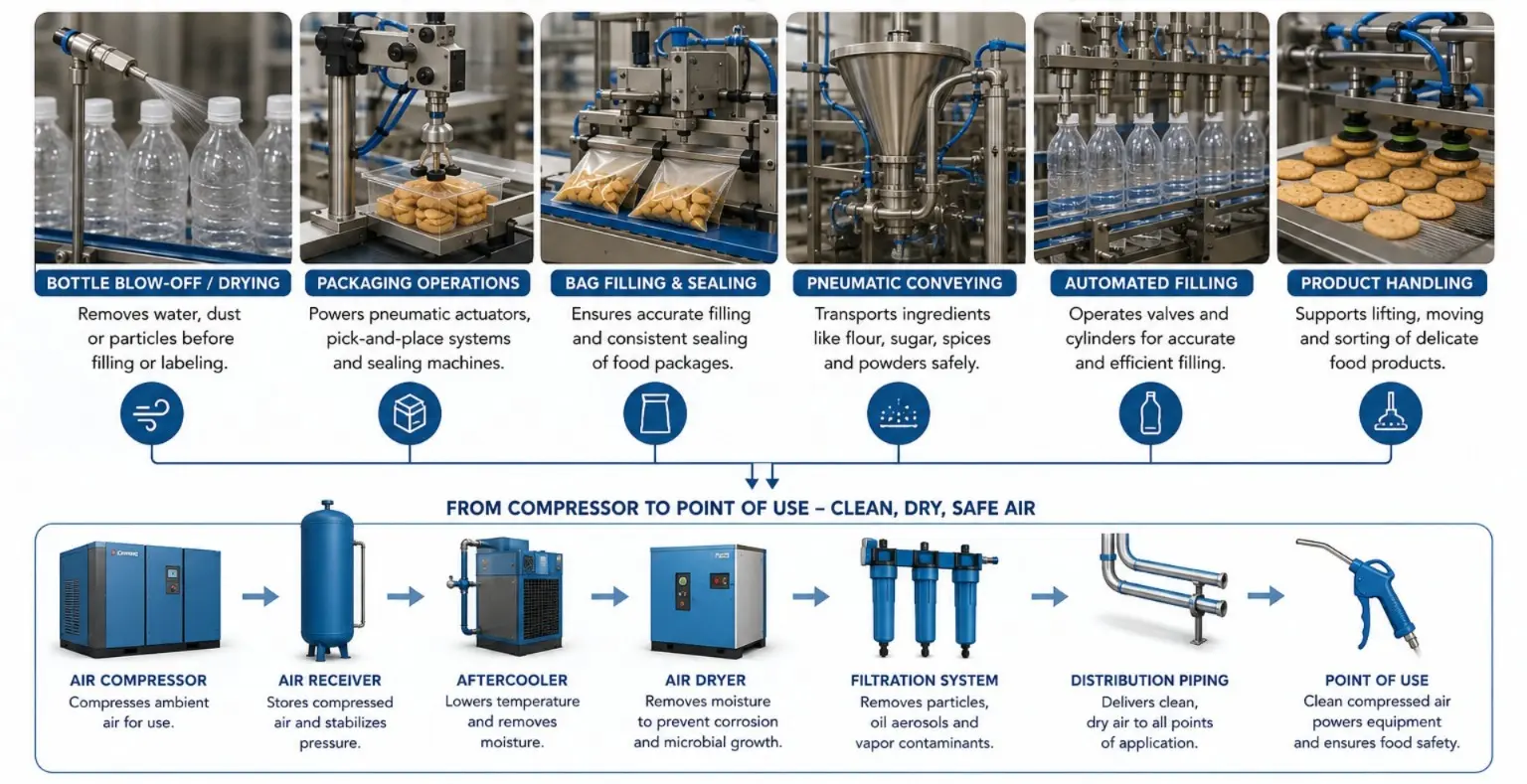Compressed Air Quality in Food Processing Plants